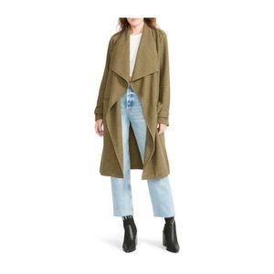 BB Dakota Steve Madden Open Front Trench Coat Olive Size Small
